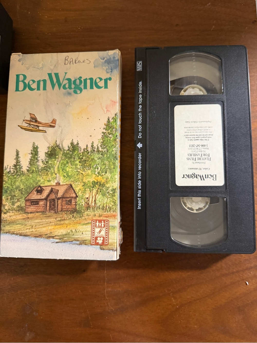 BenWagner VHS Tape with Illustrated Box - Green Brown vintage